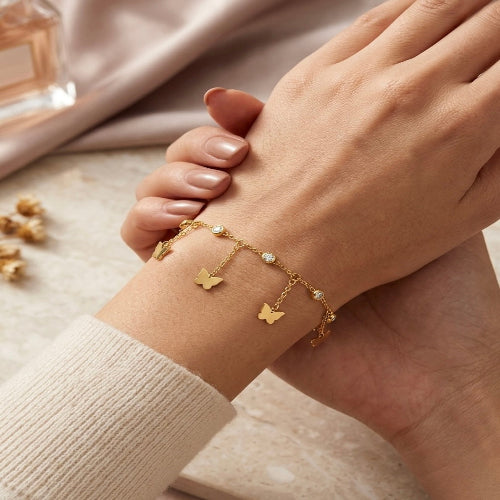 Flutter Butterfly Charm Bracelet ✨