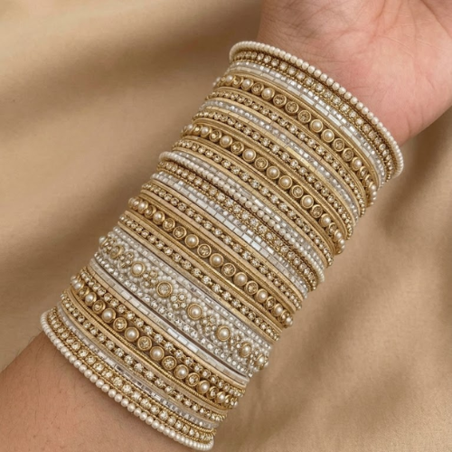 Royal Pearl Bangle Set