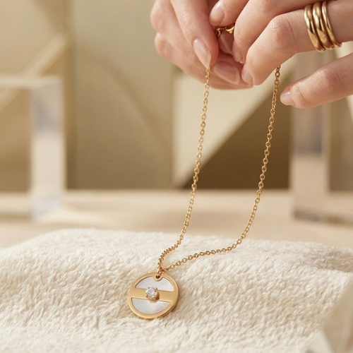 Mother of Pearl Circle Necklace