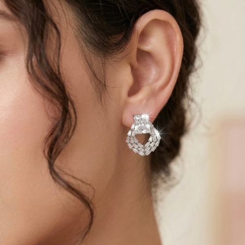 Imperial Emerald Crystal Earrings