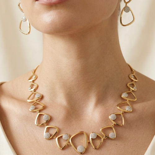 Golden Dewdrop Necklace Set