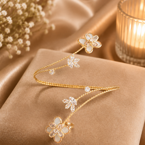 Blossom Crystal Hand Veil