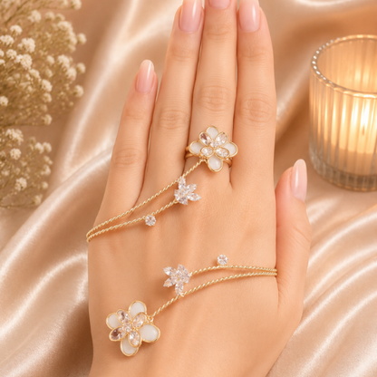 Blossom Crystal Hand Veil