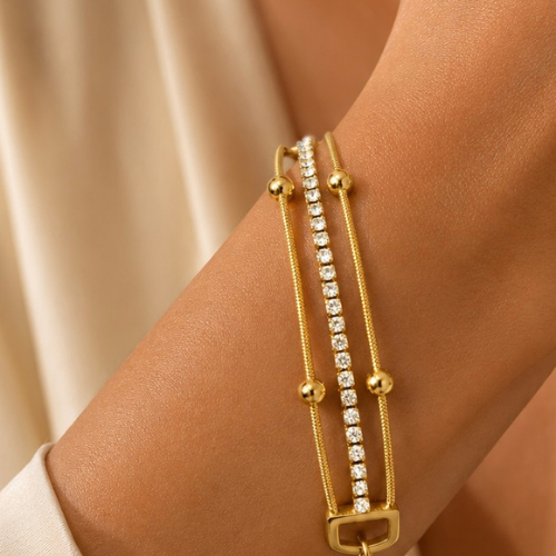 Clover Pearl Charm Bracelet