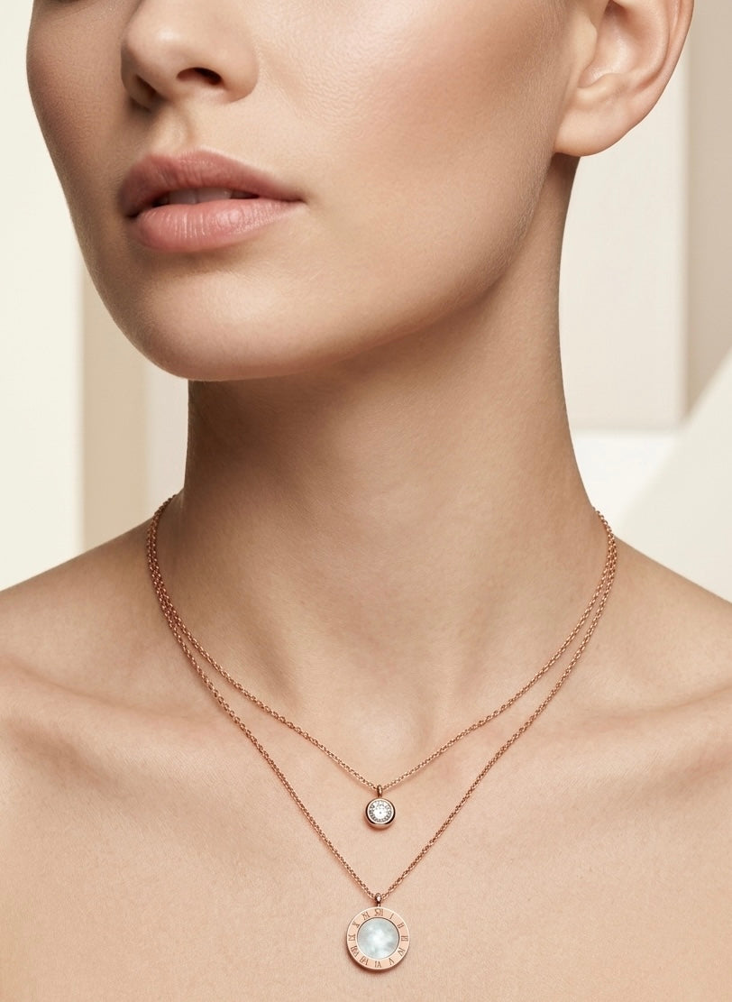 Aurora Crystal Circle Necklace