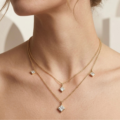 Diamond  Layered Necklace