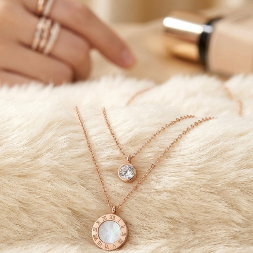 Aurora Crystal Circle Necklace