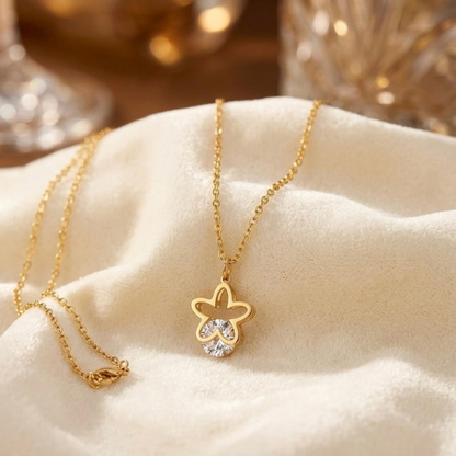 Blossom Crystal Pendant Necklace