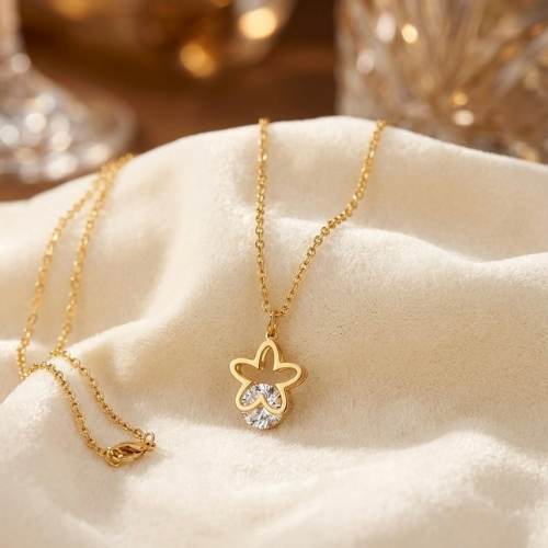 Blossom Crystal Pendant Necklace