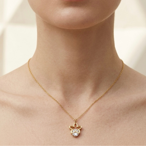 Blossom Crystal Pendant Necklace