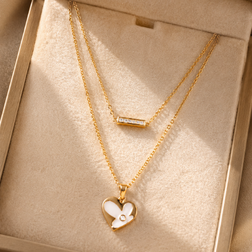 Romance Layered Heart Necklace
