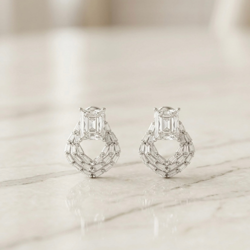 Imperial Emerald Crystal Earrings