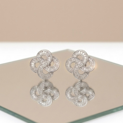 Infinity Blossom Crystal Earrings