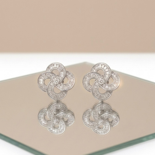 Infinity Blossom Crystal Earrings
