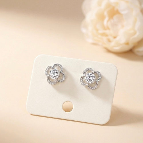Blossom Sparkle Floral Stud Earrings